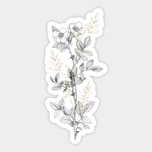 Wild Rose Flower Sticker